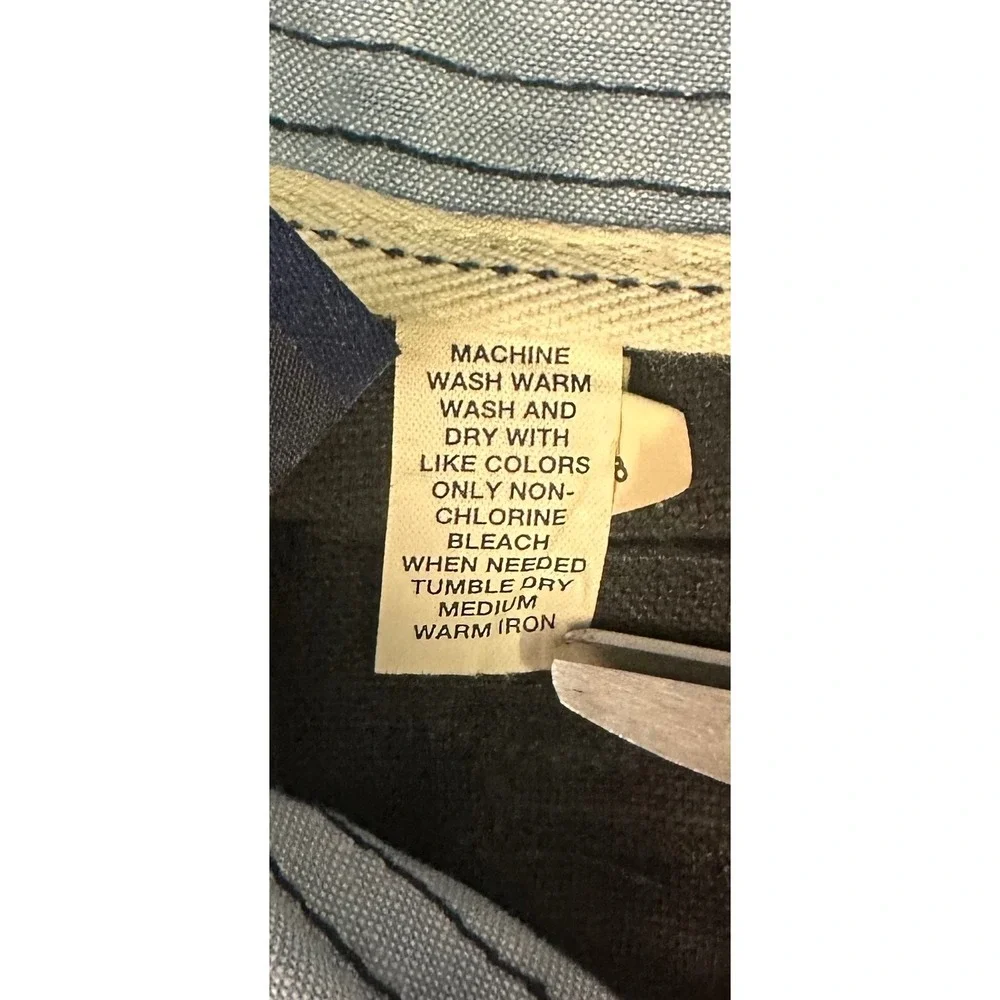 GAP‎ Mens Linen Cotton Blend Drawstring Casual Pants Black Medium Relaxed Fit